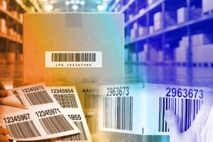 LPN Labels in a warehouse and applied to boxes